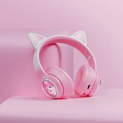 Heatz kids Headphones - RGB - Cat head Headphone.