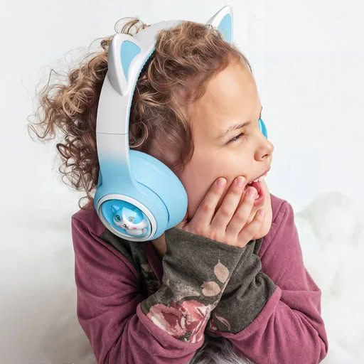 Heatz kids Headphones - RGB - Cat head Headphone.