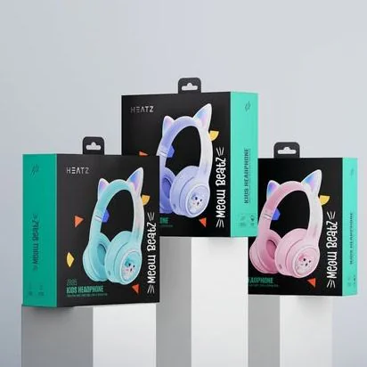 Heatz kids Headphones - RGB - Cat head Headphone.